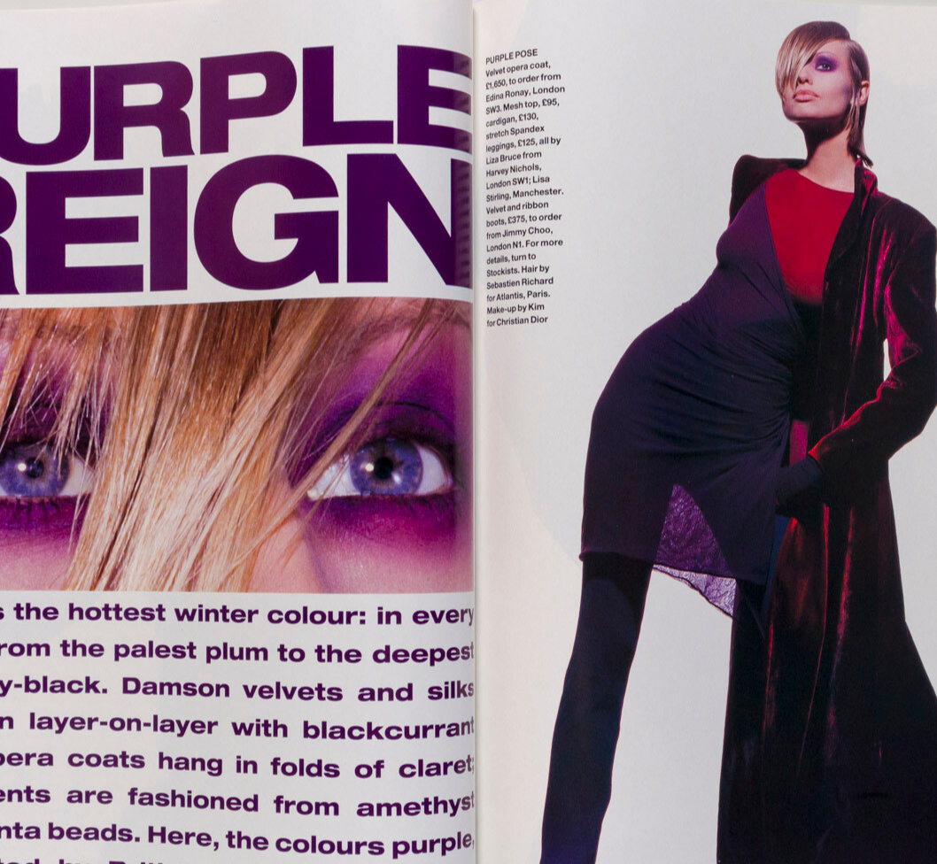 Kate Moss EMMA BALFOUR Vivienne Westwood HARPERS & QUEEN October 1993 David Sims