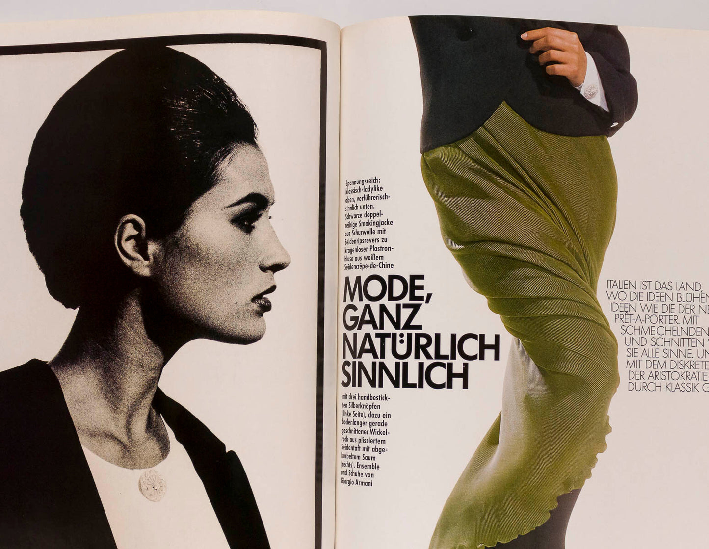 Therese Bachy HANS FEURER Karen Alexander HARPER'S BAZAAR GERMANY February 1989