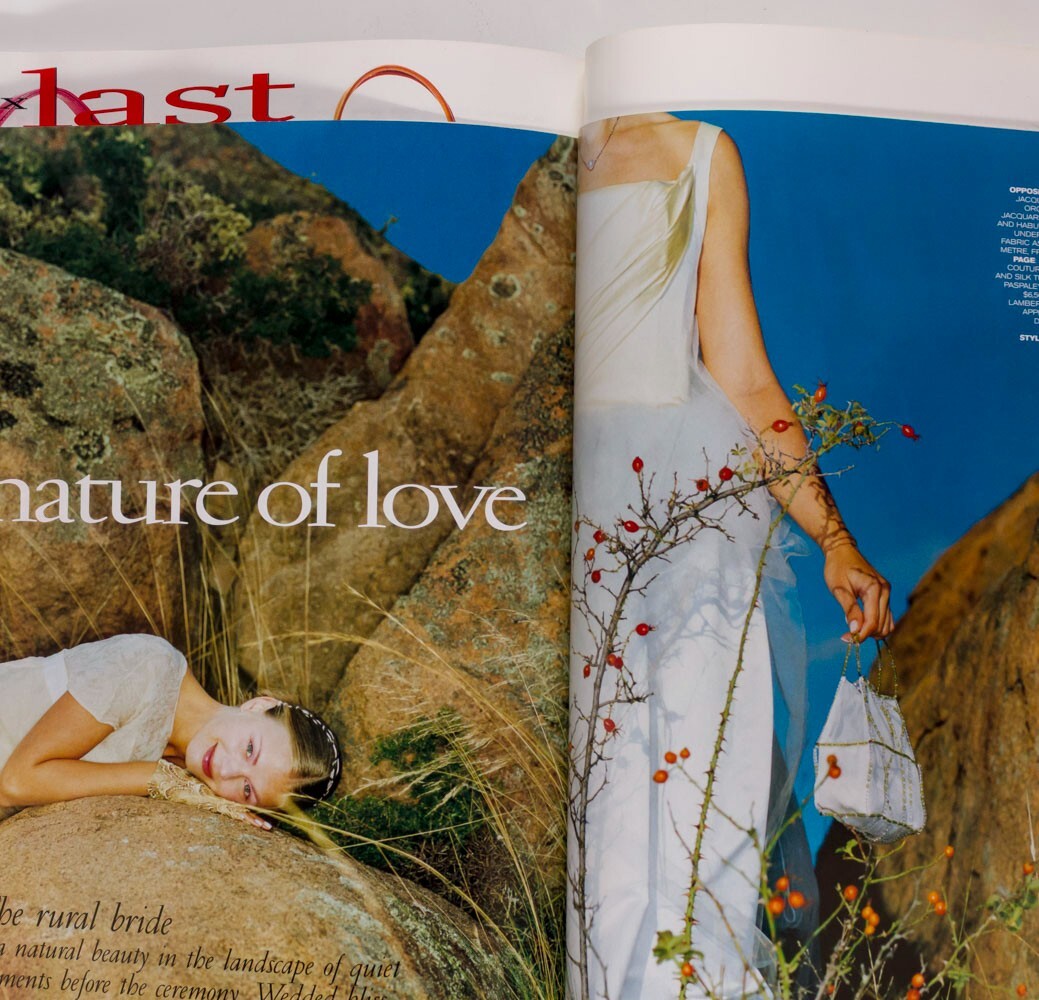 KRISTY HINZE Gucci CAROLYN BESSETTE KENNEDY Vogue Australia 6 June 1999 Galliano