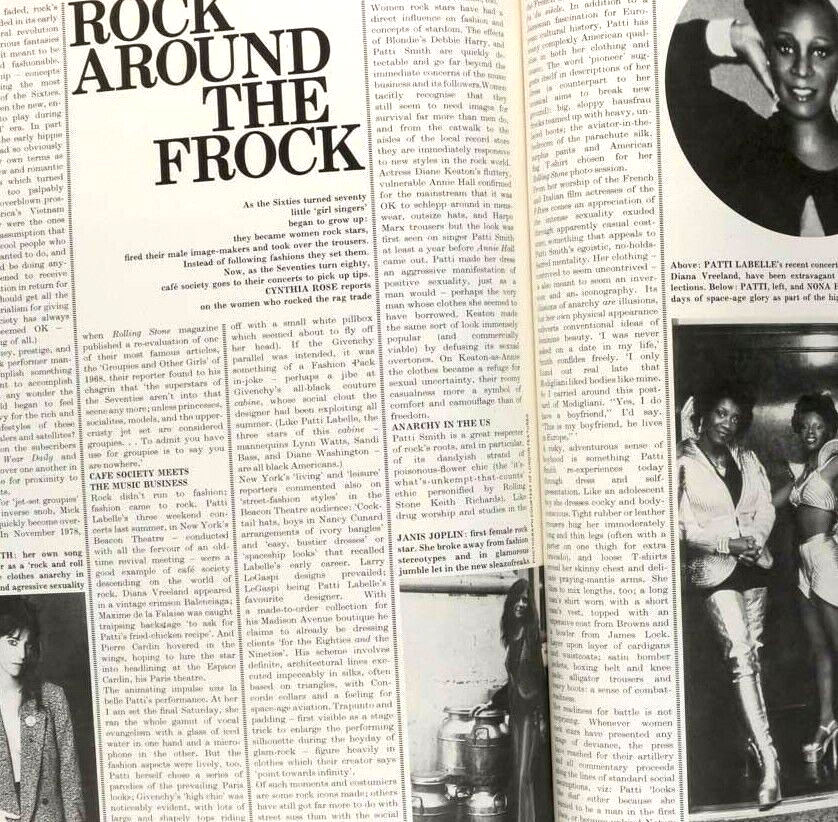 AMANDA LEAR Annie Lennox PATRICK PROCTOR Diana Cooper PAULA YATES Harper's Queen
