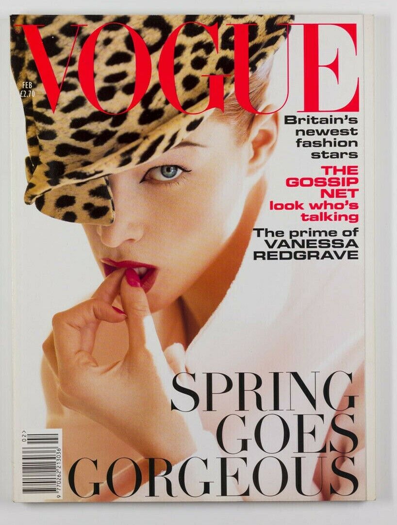 ALEXANDER McQUEEN Christy Turlington HATS VOGUE MAGAZINE UK