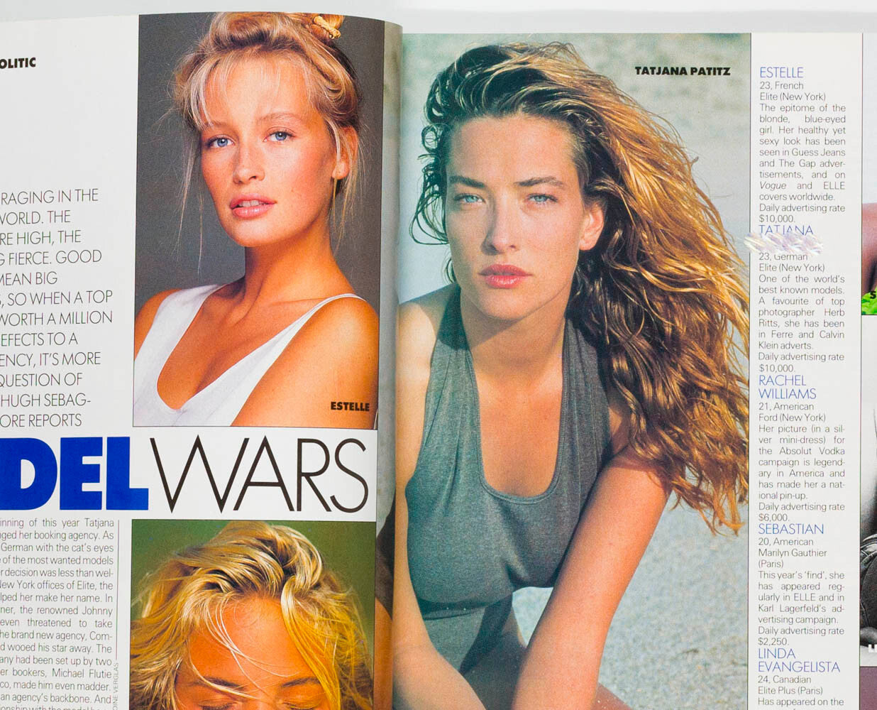 CARRIE FISHER Emma Thompson GIGLI Paulina Porizkova KEVIN COSTNER Elle magazine