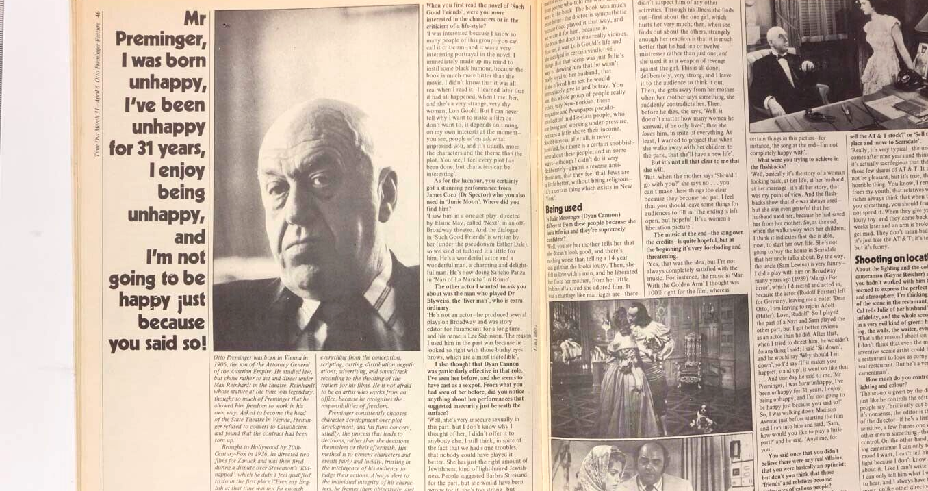 Grateful Dead OTTO PREMINGER Procul Harum BALLET RAMBERT Time Out magazine 70's