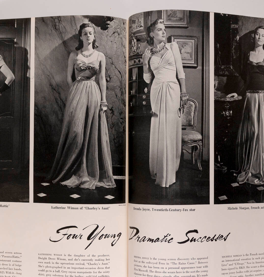 TIFFANY Toni Frissell HORST Vogue December 1940 Michele Morgan CLAUDETTE COLBERT