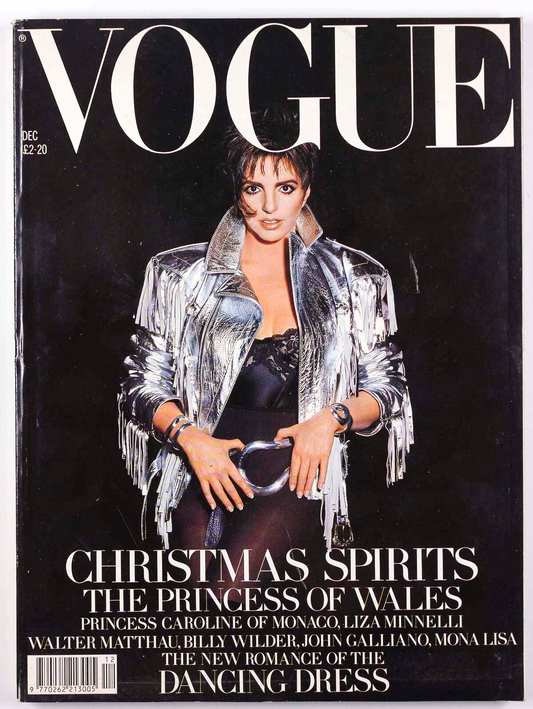 LIZA MINNELLI Schiffer GALLIANO Lady Diana NENEH Darcey Bussell VOGUE Dec 1989