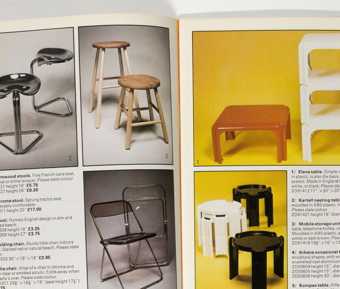 HABITAT Winter 72 catalog PALASET Conran STORAGE Lights INTERIOR DESIGN magazine