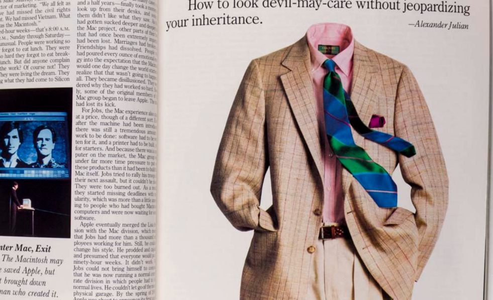 Steve Jobs BERNADETTE PETERS Debra Winger ESQUIRE MAGAZINE December 1986 Styron