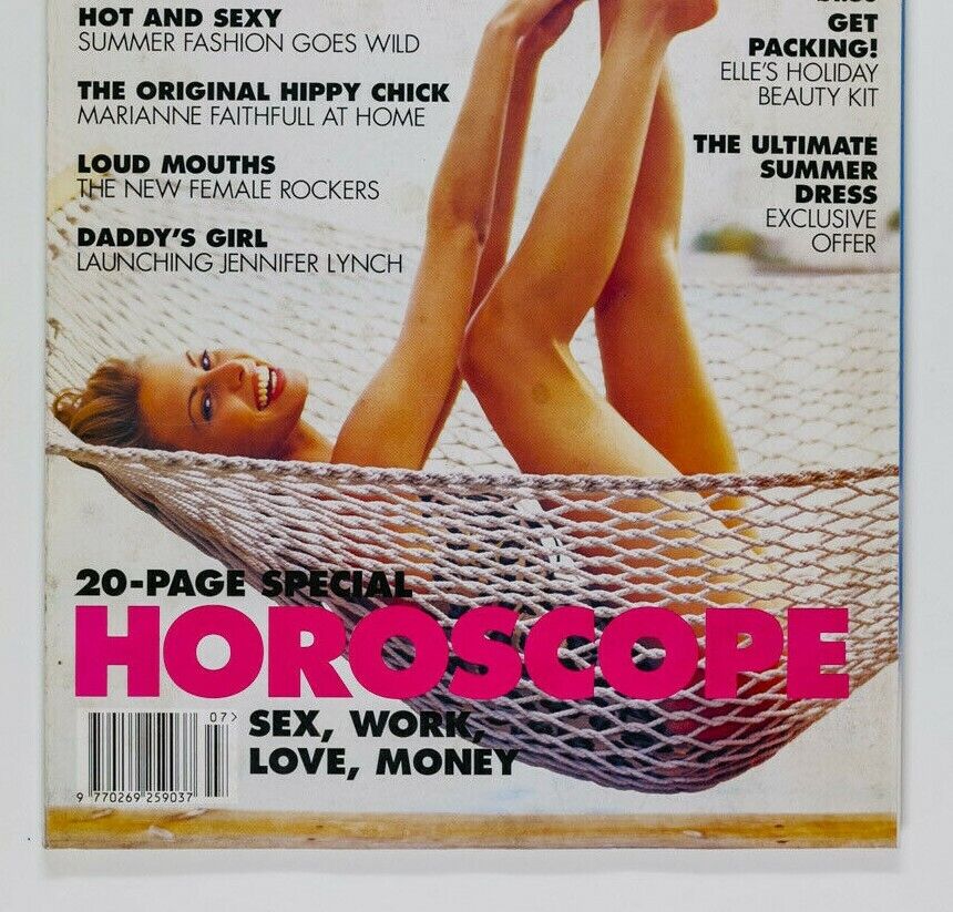 Niki Taylor MARIANNE FAITHFULL 90s wild fashion JENNIFER LYNCH Elle magazine VTG