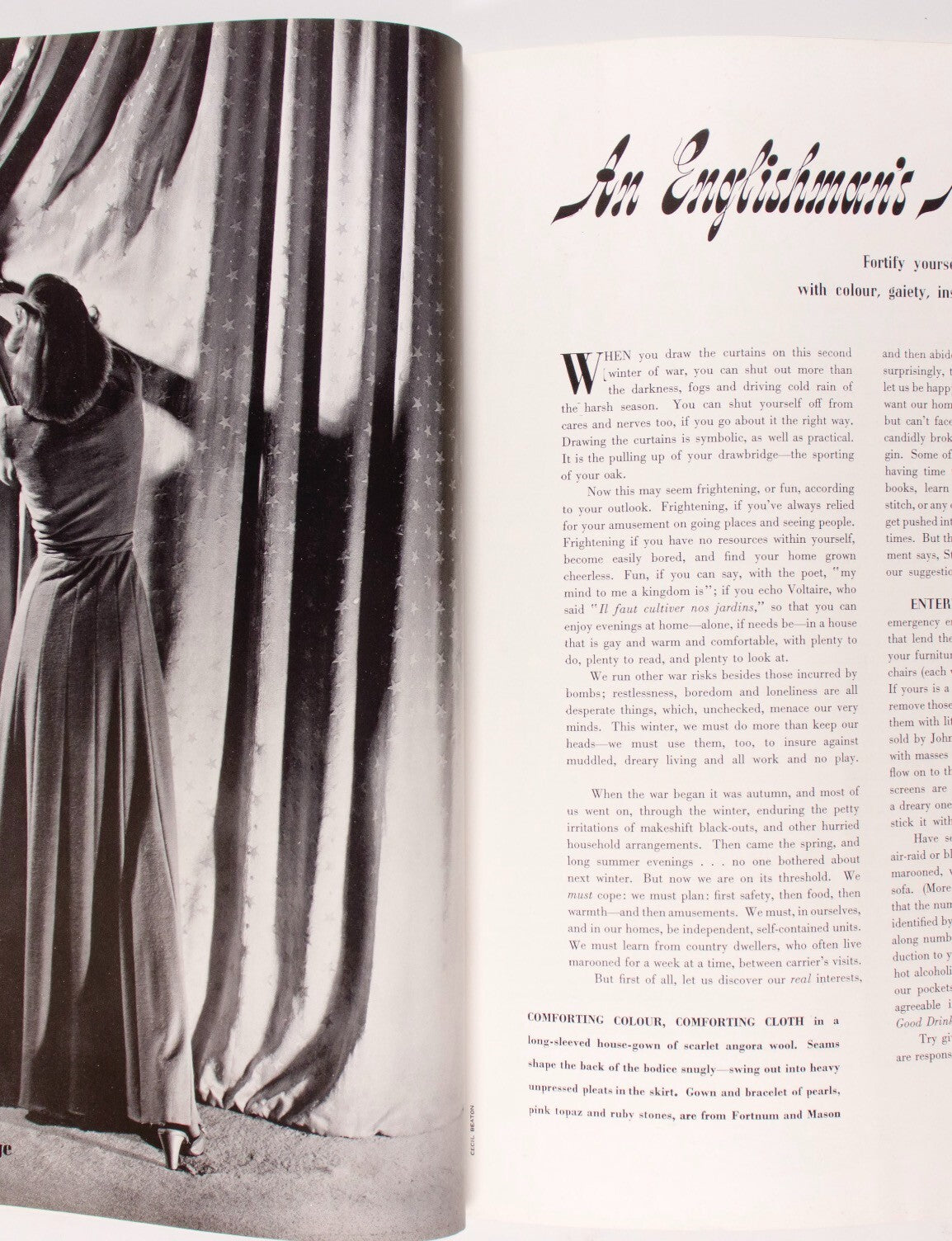 LEE MILLER Horst CECIL BEATON Roger Descombes MARY CHURCHILL Propaganda VOGUE UK