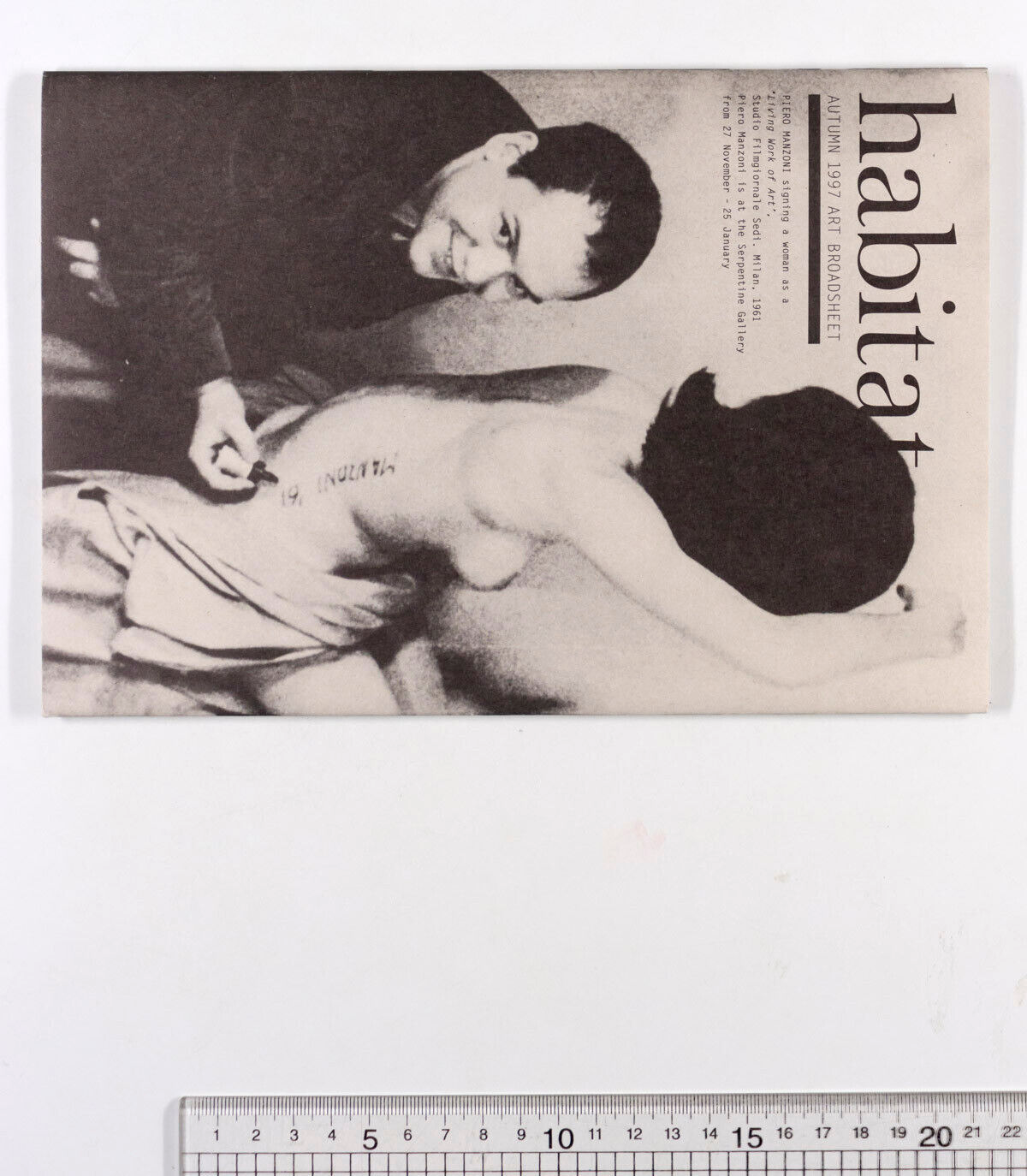 Habitat PIERO MANZONI Art Broadsheet SERPENTINE GALLERY 1997 Paul Winstanley UK