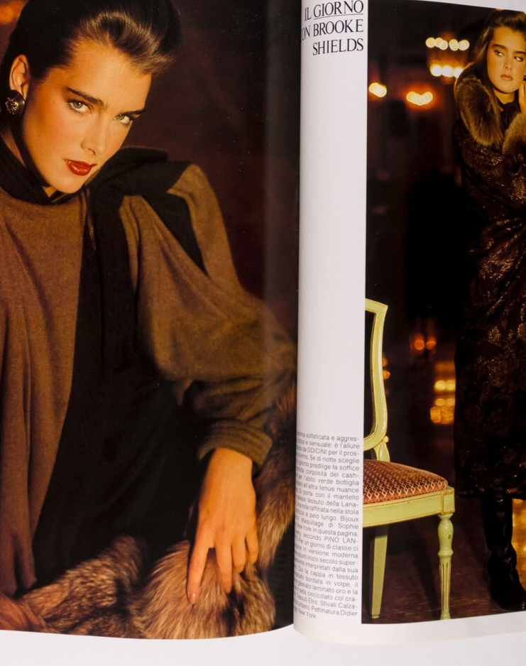 BROOKE SHIELDS Joe Eula MARIEL HEMINGWAY Harpers Bazaar Italia 9 September 1981