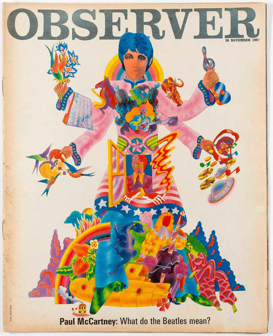 Alan Aldridge PAUL McCARTNEY Beatles MARIE LLOYD Observer magazine 1967 November
