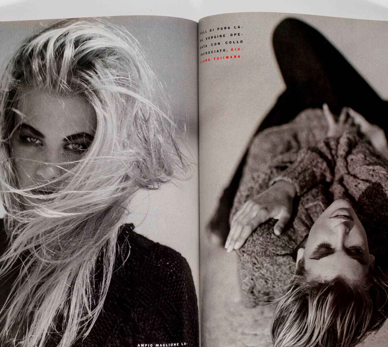 Veruschka BLUMARINE Vanessa Duve NEIL KIRK Vogue Italia Wool magazine supplement