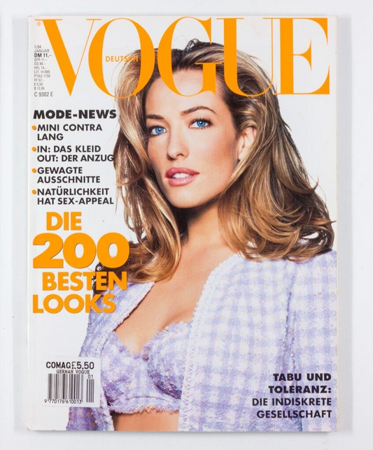 TATJANA PATITZ Isabelle Allende JENNY HOLZER German Vogue magazine 1994 January