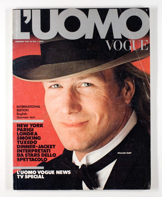 William Hurt CHARLOTTE RAMPLING Peter Lindbergh  L'UOMO VOGUE  December 1982 TUX