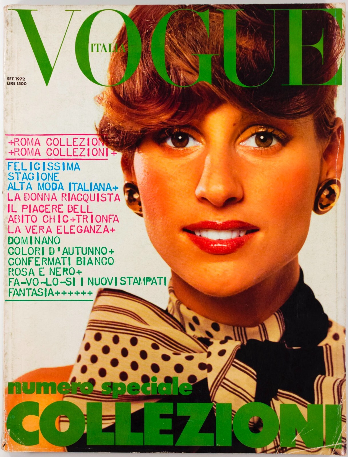 Cynthia Korman ROME COLLECTIONS Otto Stupakoff ALTA MODA Sept 1972 Vogue Italia