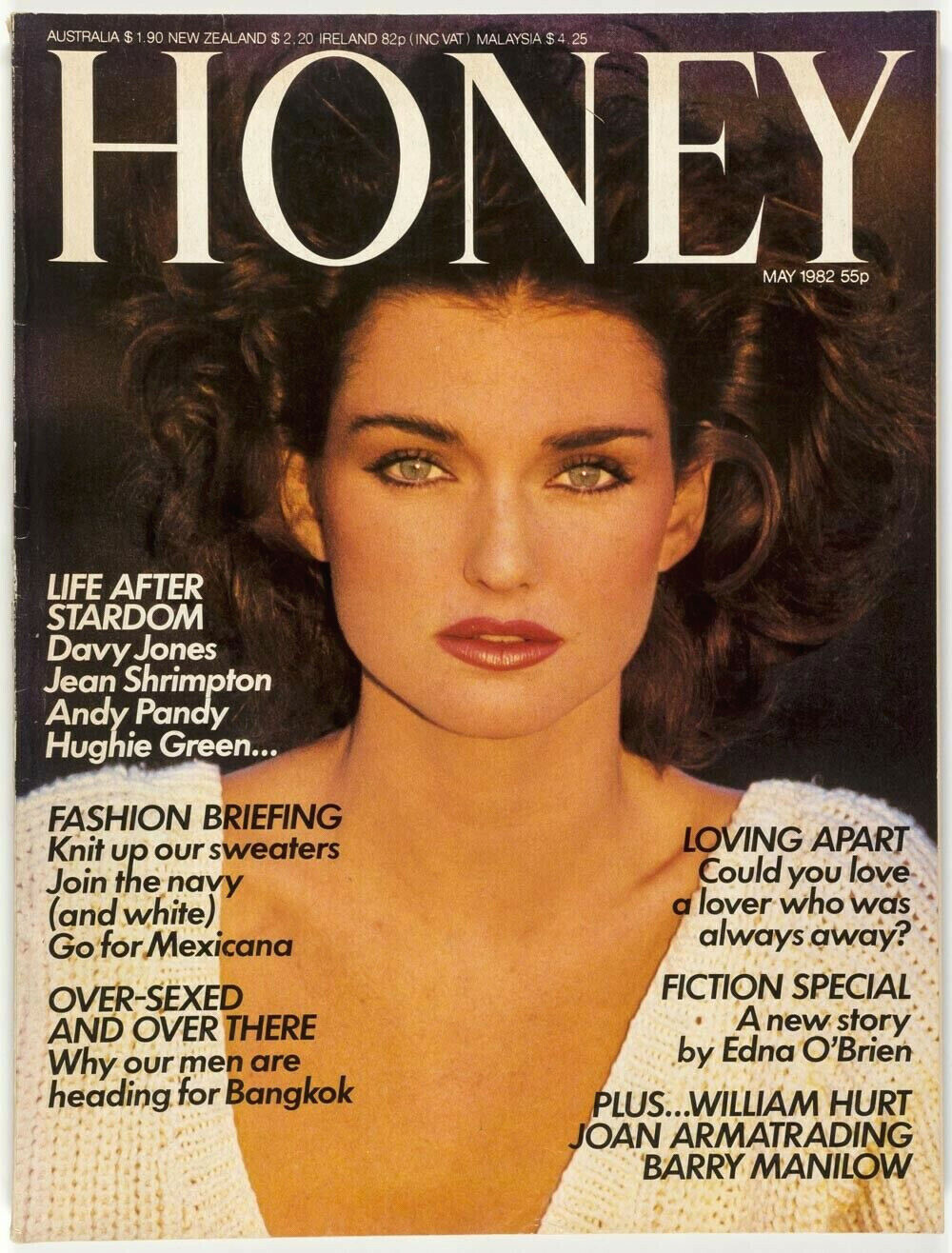 JEAN SHRIMPTON Sophie Ward THE MONKEES Midge Ure WILLIAM HURT 80s HONEY MAGAZINE