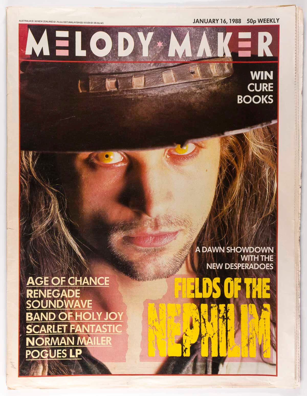 Fields of The Nephilim GOTH George Michael MELODY MAKER MAGAZINE January 16 1988