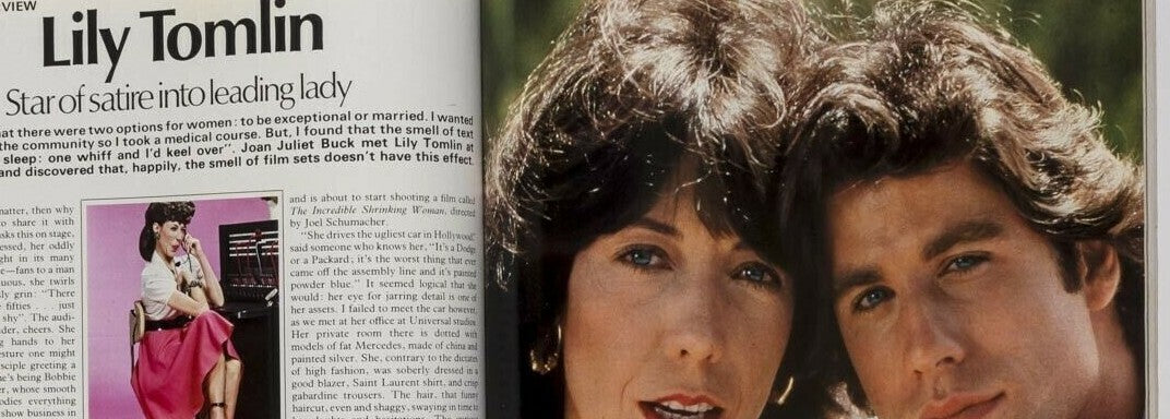 GIA CARANGI John Travolta LAURA ASHLEY Cosmopolitan 1979 Lily Tomlin MONTANA vtg