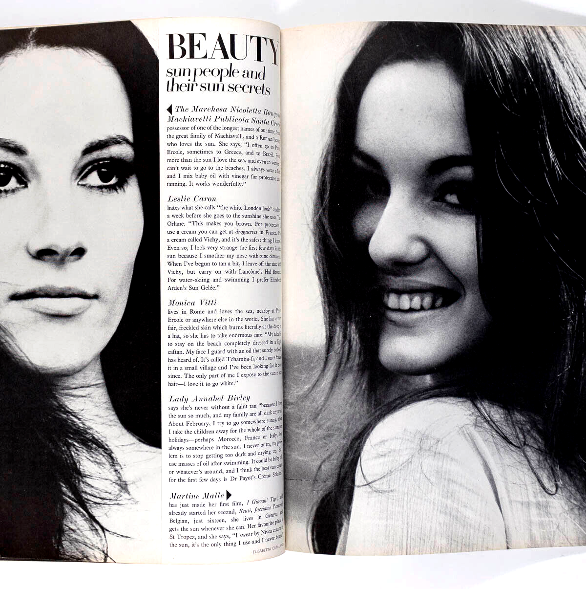 FAYE DUNAWAY Anjelica Huston TREVOR NUNN Helmut Newton NZ Vogue May 1968 BARDOT