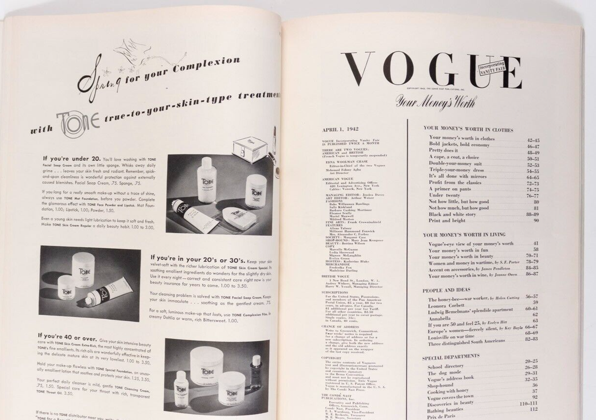 Meg Mundy RENE BOUET-WILLAUMEZ Jinx Falkenburg HORST Ludwig Bemelman BONDS Vogue