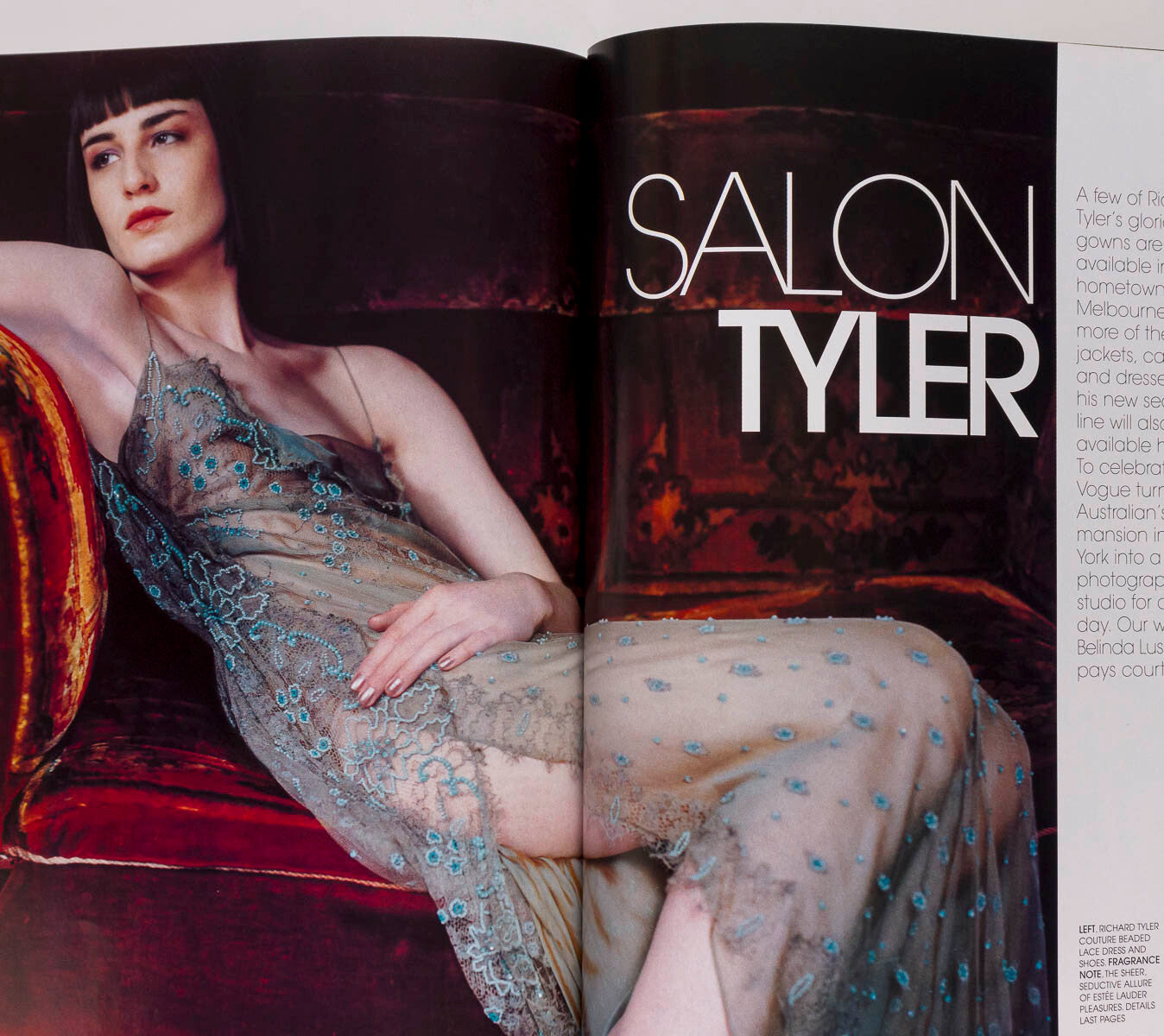 Kylie Bax DAMIEN HIRST Lachlan Murdoch VOGUE AUSTRALIA August 1997 Stiletto VTG