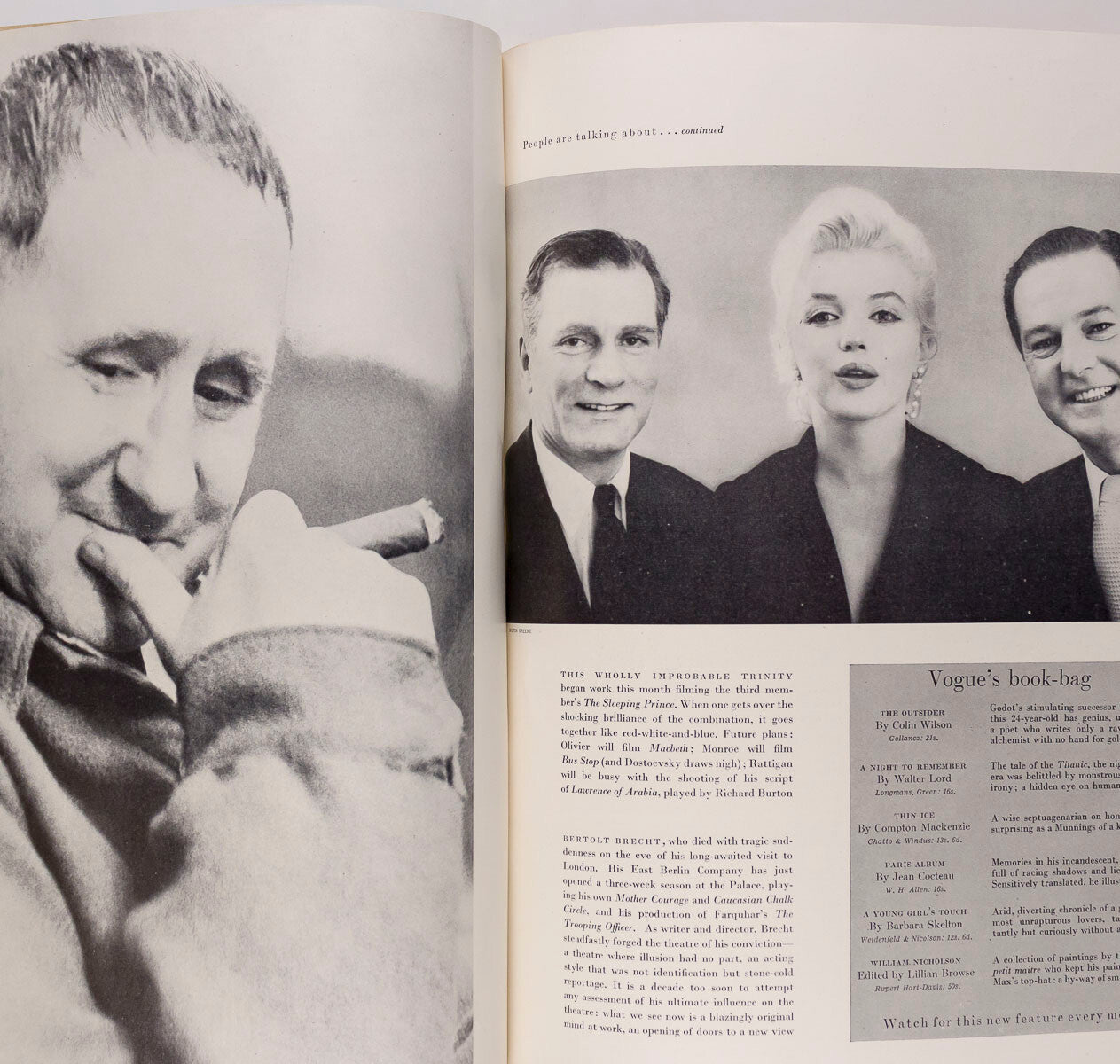 NORMAN PARKINSON Marilyn Monroe LAURENCE OLIVIER Dior STEMP September 1956 Vogue