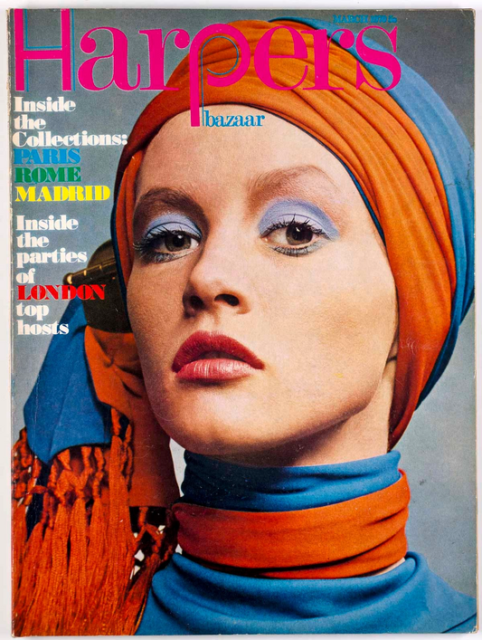 Anna Wintour's 1st magazine RICHARD NEVILLE Barzini UK HARPERS BAZAAR March 1970