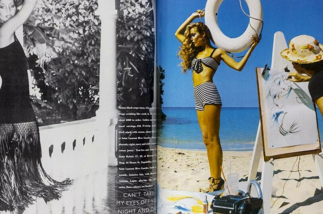 Jerry Hall ANTONIO LOPEZ Norman Parkinson TERENCE DONOVAN Jamaica TOSCANI  Vogue