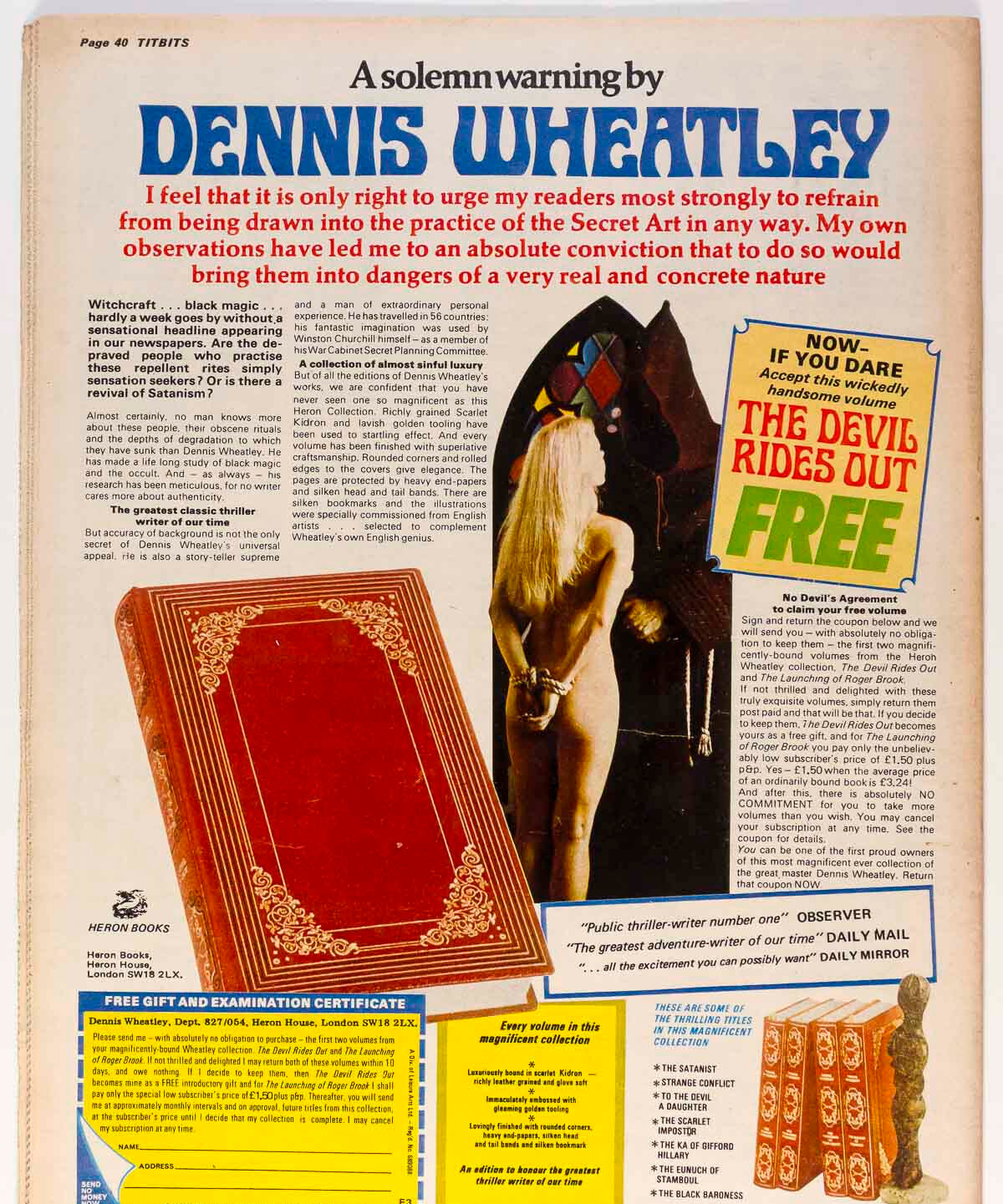 WITCH WEDDING Witchcraft CYNTHIA John LENNON Yoko Ono MAY PANG Titbits magazine