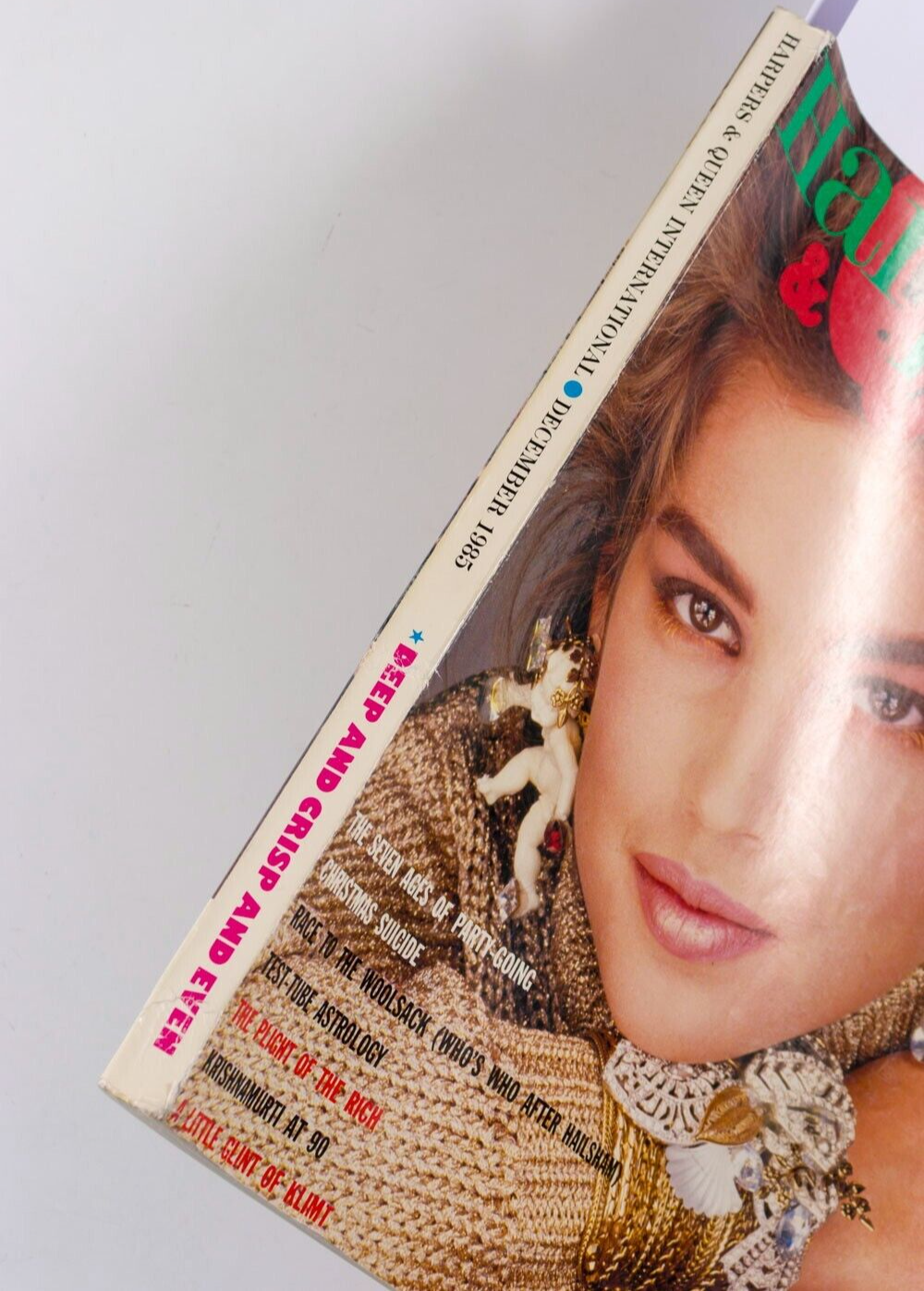 Cindy Crawford HELENA BONHAM CARTER Victoria Brynner HARPERS QUEEN December 1985