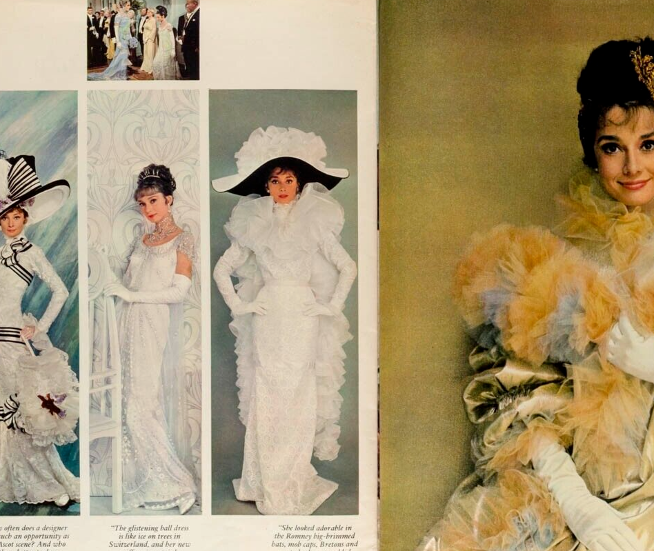 AUDREY HEPBURN Cecil Beaton MY FAIR LADY costume preview 60s weekend magazine UK