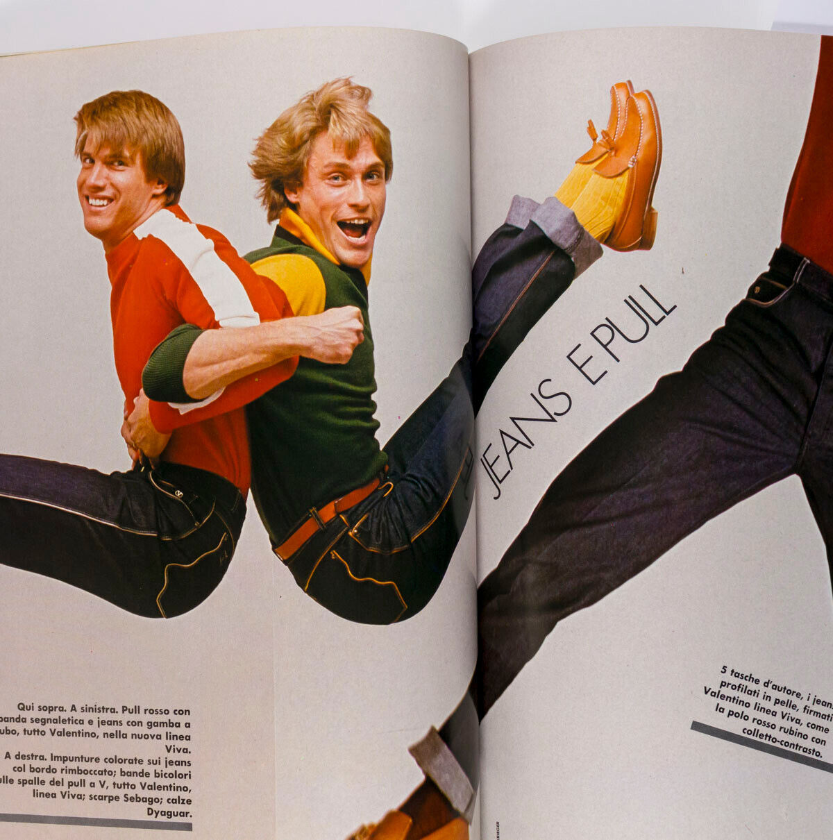 ANDY WARHOL Matt Dillon BRUCE WEBER Blue Denim Jeans ALDO FALLAI L'uomo Vogue 80