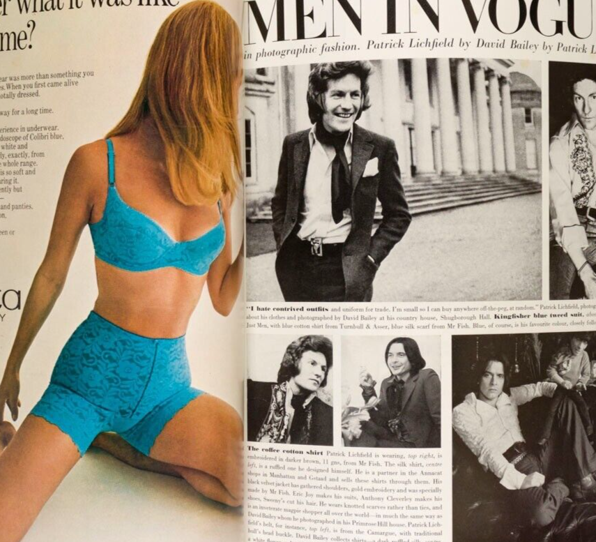 MAUDIE JAMES Guy Bourdin PATTIE BOYD  Vogue April 15th 1969  LINDA THORSON Rolex