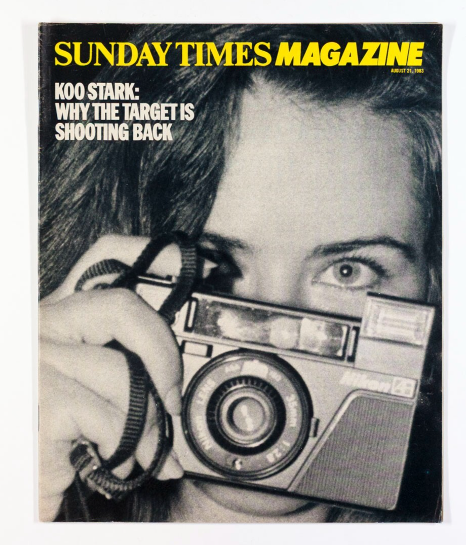KOO STARK The target shooting back SUNDAY TIMES magazine 21 August 1983 photo