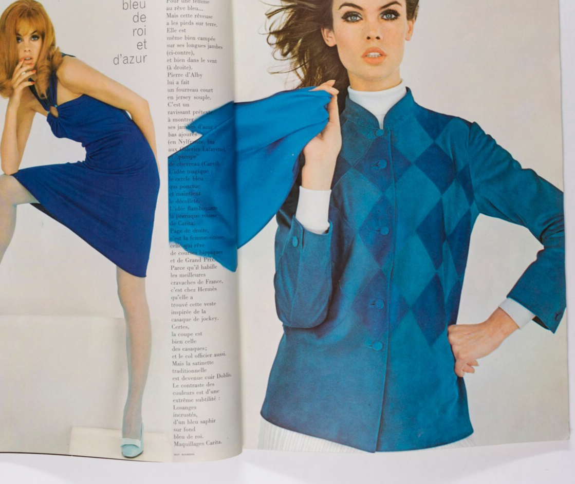 Jean Shrimpton GUY BOURDIN Helmut Newton PARIS VOGUE August 1965 Dali YSL Goya