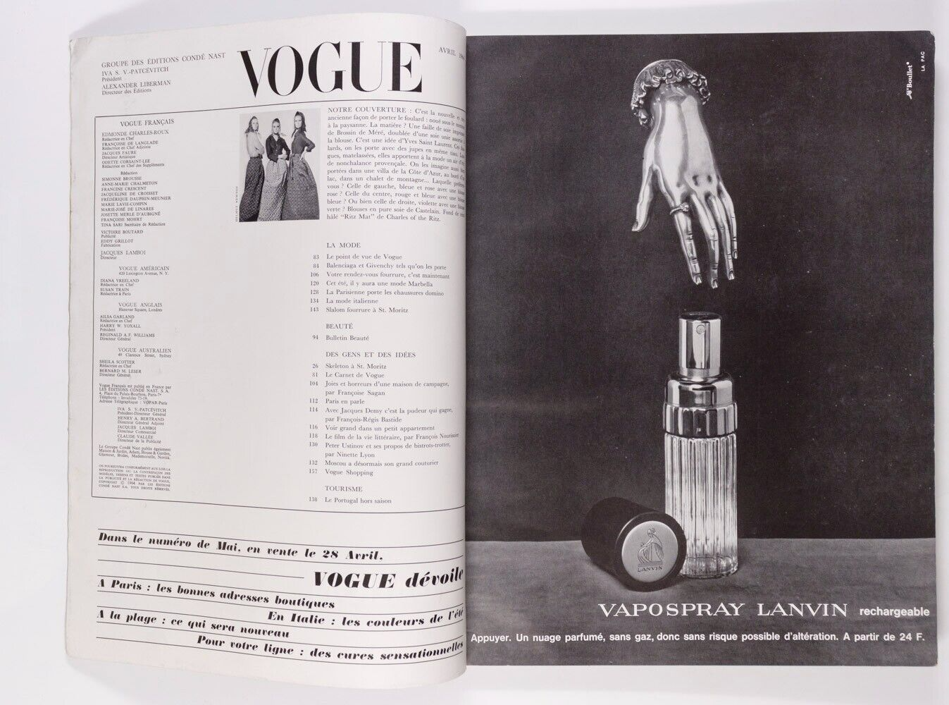 Tania Mallett USTINOV Fiona Campbell-Walter PARIS VOGUE 1964 Givenchy BALENCIAGA
