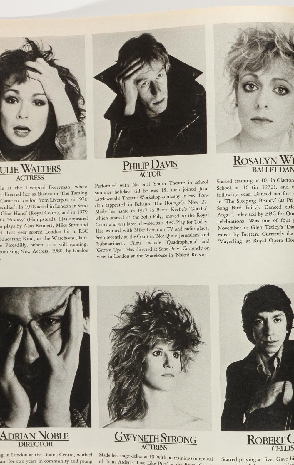 PHIL DANIELS Davis MICHAEL CLARK Jeremy Irons DAVID BAILEY Observer magazine UK