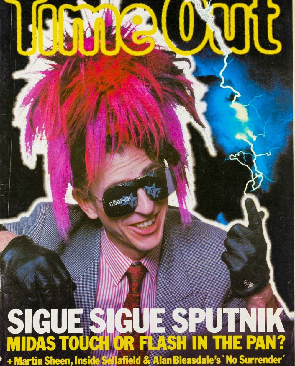 SIGUE SIGUE SPUTNIK Martin Sheen ALAN BLEASDALE Sellafield Time Out magazine UK