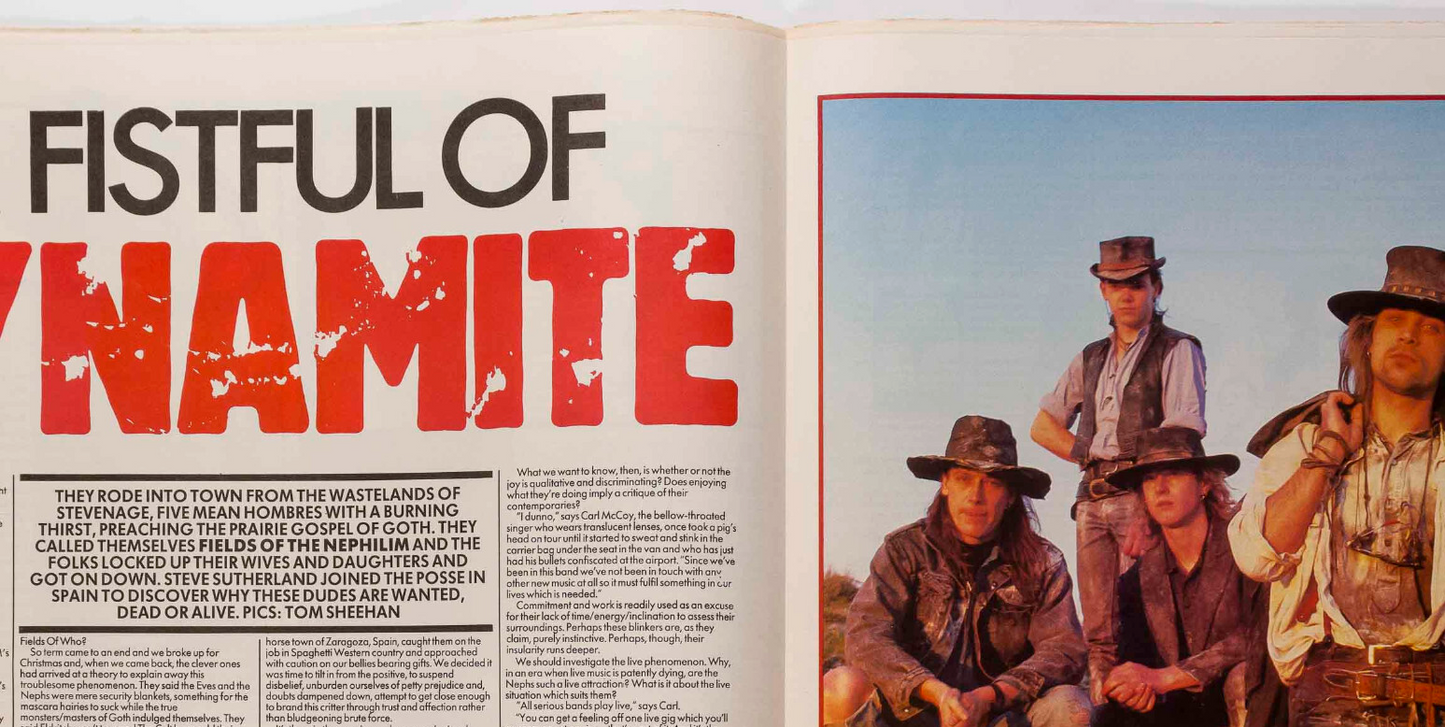Fields of The Nephilim GOTH George Michael MELODY MAKER MAGAZINE January 16 1988