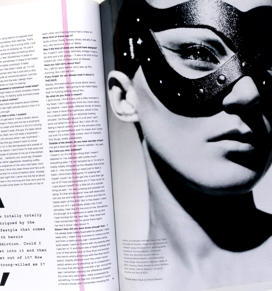 Alexander McQueen JOANNA NEWSOM Corinne Day THE FACE magazine September 2002 vtg