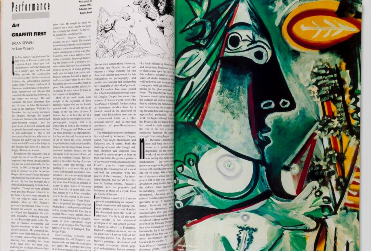 Thierry Mugler OZ MAGAZINE Ruth Rendell TATLER June 1988 David Hockney PICASSO