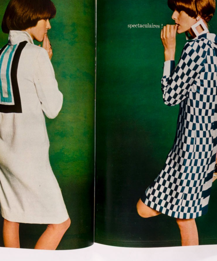 AUDREY HEPBURN Cecilia PETER KNAPP Elle magazine 21 April 1966 Chloe OP ART Dior