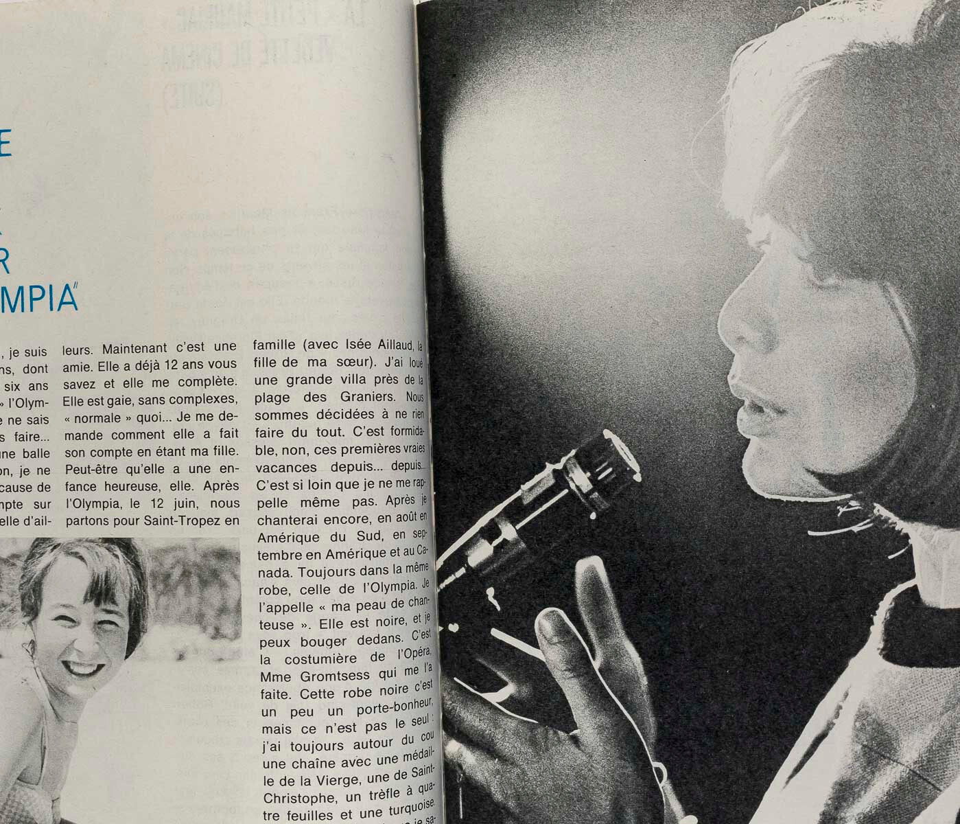 Nicole de Lamarge BLUE WAVE Duffy FRENCH ELLE magazine May 1966 Juliette Greco