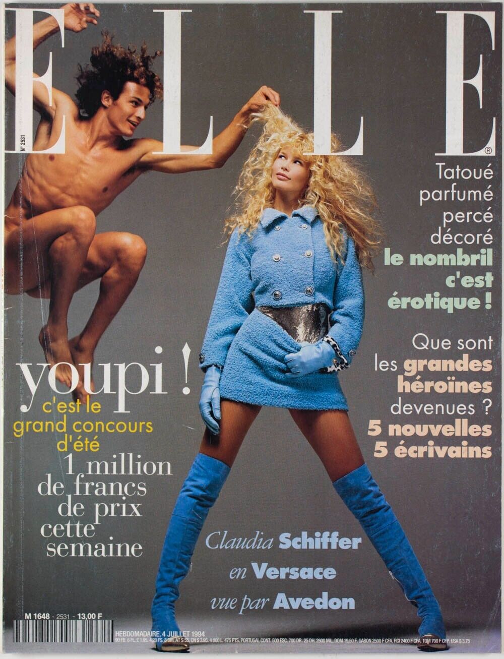 Claudia Schiffer STAN NELSON Richard Avedon GIANNI VERSACE French Elle magazine