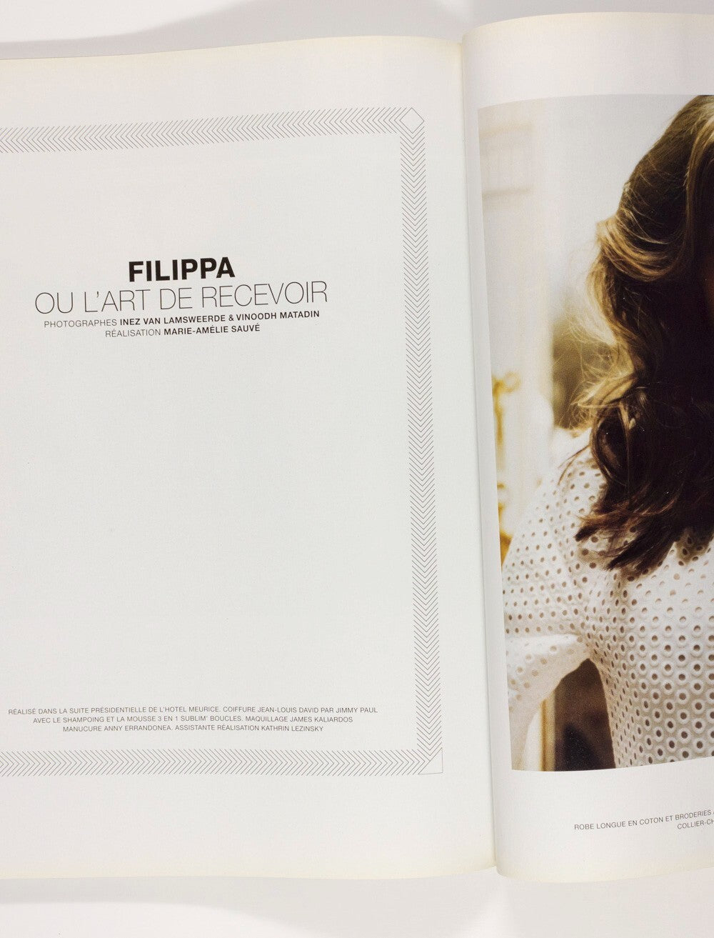 FILIPPA HAMILTON Eva Herzigova MARTIN MARGIELA Paris Vogue February 2002 Celine