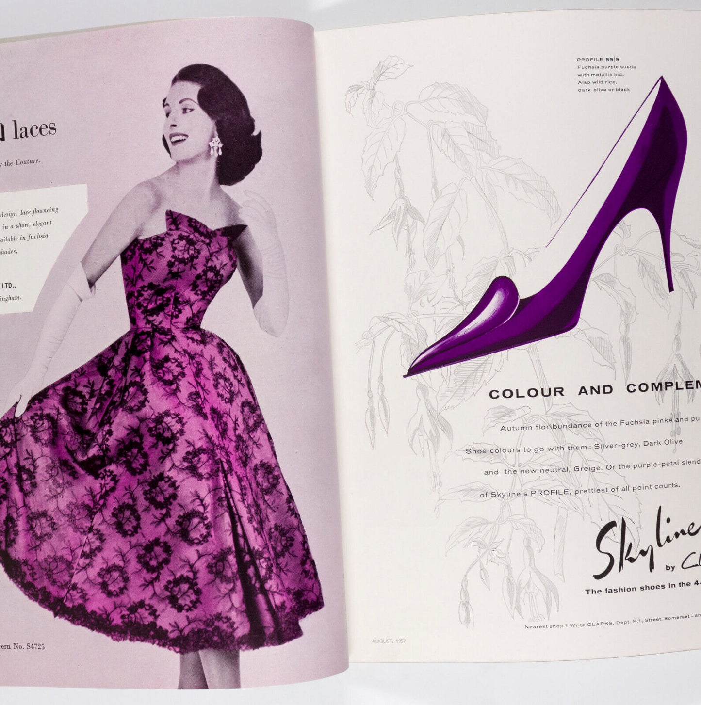 Marie Helene Arnaud NORMAN PARKINSON Helmut Newton RENE BOUCHE vtg FUCHSIA VOGUE