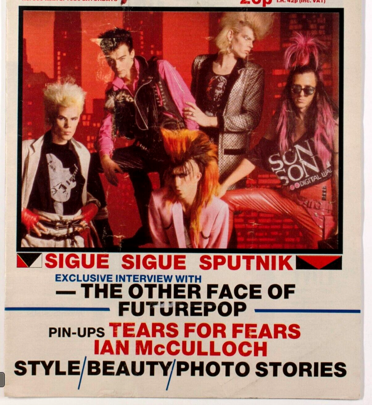 Sigue Sputnik ECHO & THE BUNNYMEN IAN MCCULLOCH Tears For Fears PATCHES magazine
