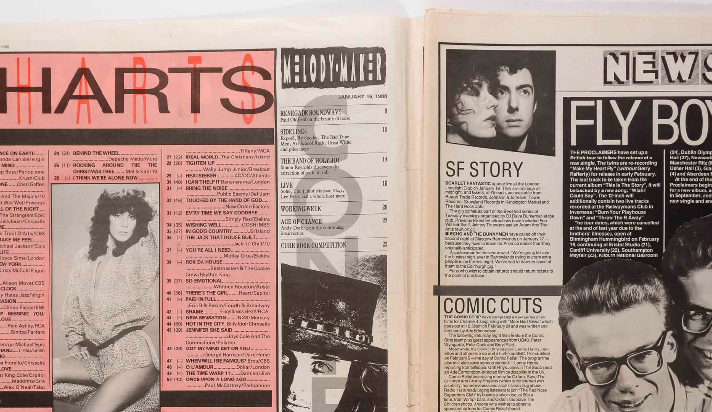 Fields of The Nephilim GOTH George Michael MELODY MAKER MAGAZINE January 16 1988