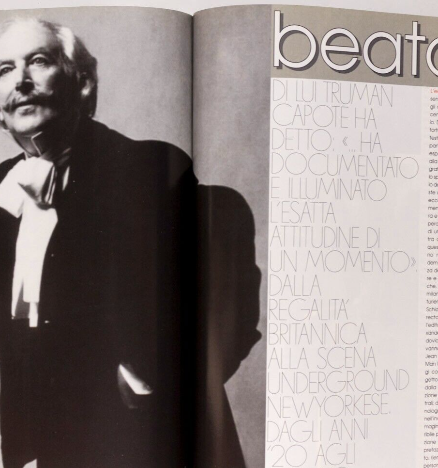 EVA HERZIGOVA Paul Cadmus BRUCE WEBER Streisand BEN KINGSLEY Beaton L'UOMO VOGUE